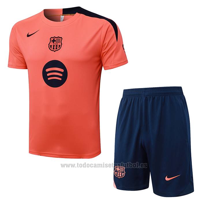 Chandal del Barcelona Manga Corta 2025-2026 Naranja - Pantalon Corto